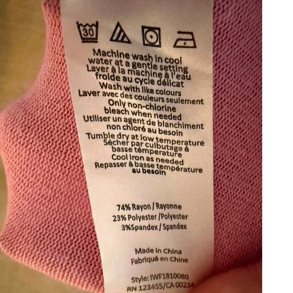 IMNYC‎ Isaac Mizrahi Pink Tie-Front Long Sleeve Top | Size XS - Picture 5 of 5